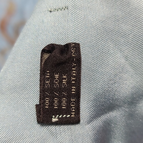 FRANCO FERRARI 100% Silk Blue Floral and Chain Pattern Scarf Extra Large - Picture 15 of 16